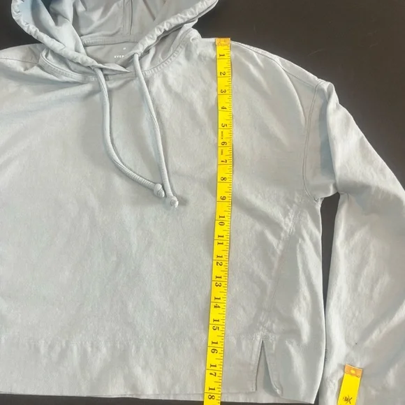 Everlane Lightweight Crop Hoodie XS | Organic Cotton Minimalist Sweatshirt - Picture 5 of 7